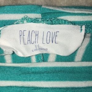 Cute and flirty mint blue and white striped shirt